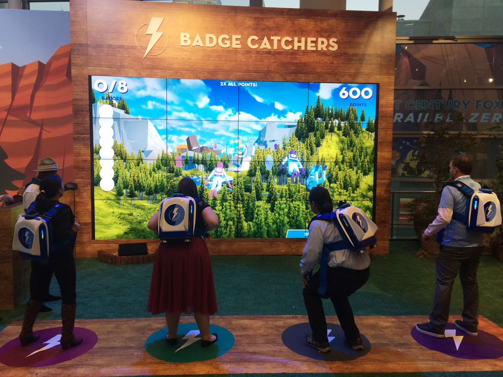 Full crowd view of the Lightning Badge Catchers activation at Dreamforce