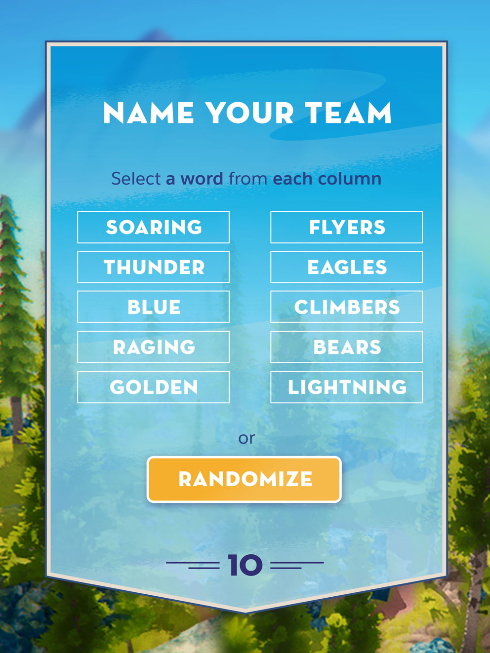 UI screen showing the leaderboard between rounds