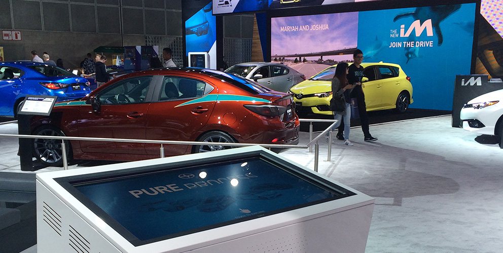Pure Process touchscreen interactive at the Scion booth